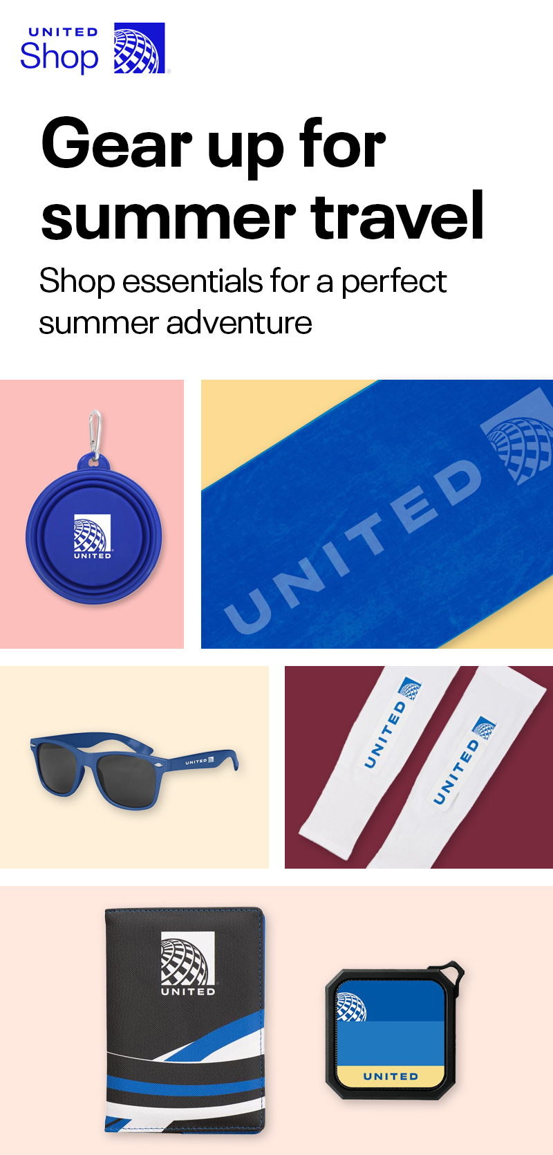 United Airlines Summer Travel Employee marketing piece